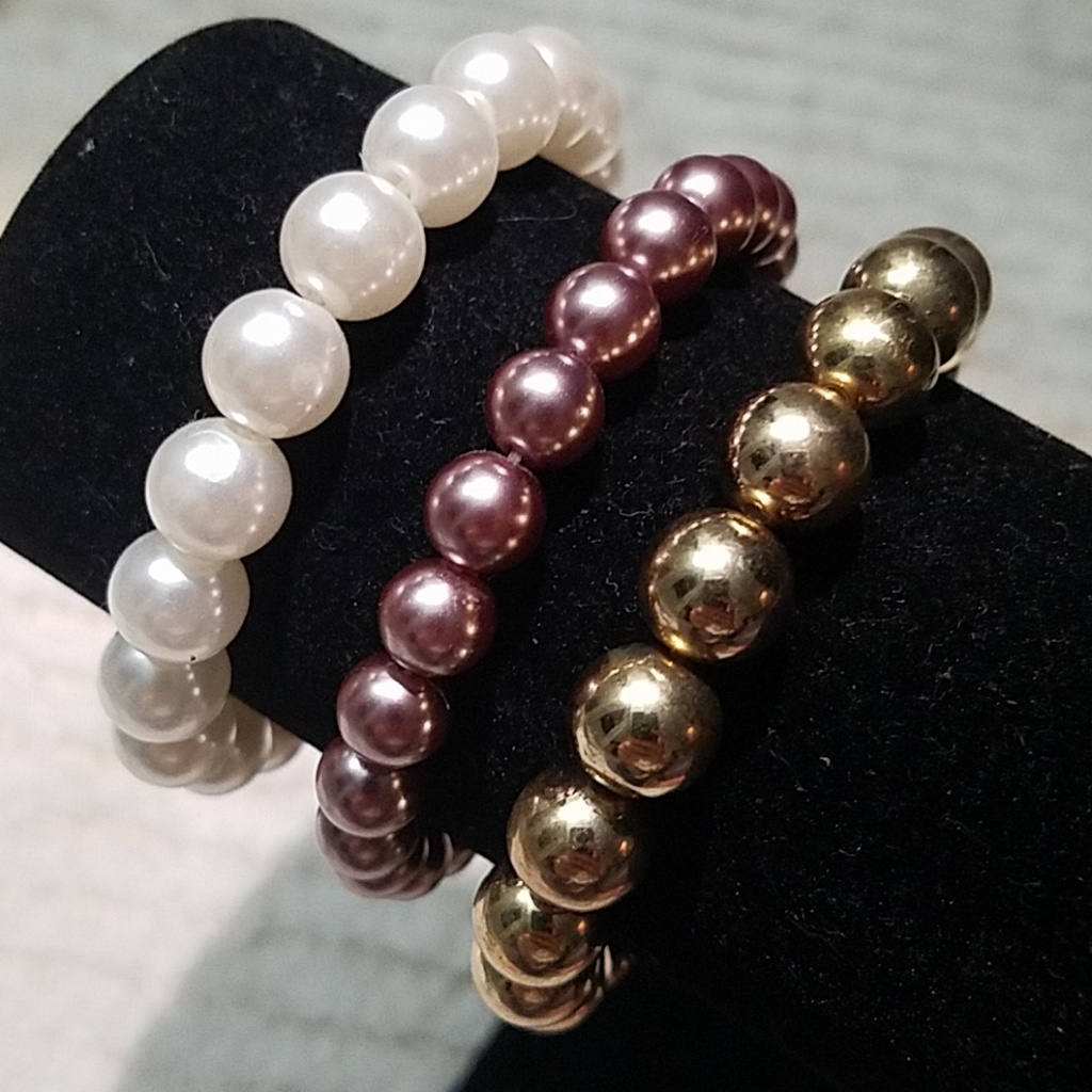 Nwot: 3 Bead Bracelets